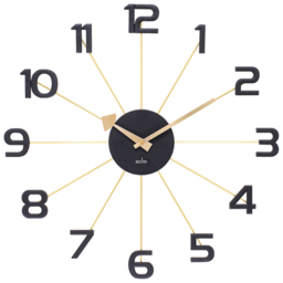 Acctim Astraea Gold and Black Spoke Wall Clock - thumbnail 1