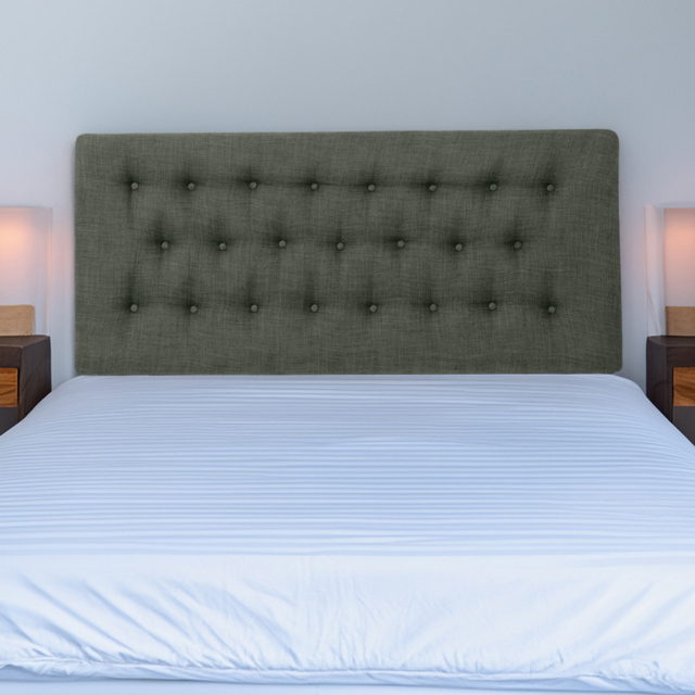 Bedmaster Lona Double Charcoal Linen Buttoned Headboard - image 1