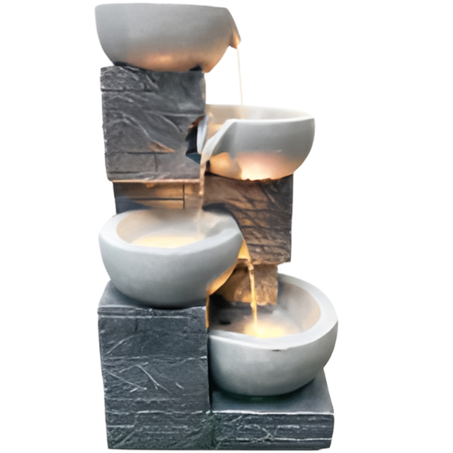 Tranquillity 4 Bowl Pouring Pots LED Water Feature