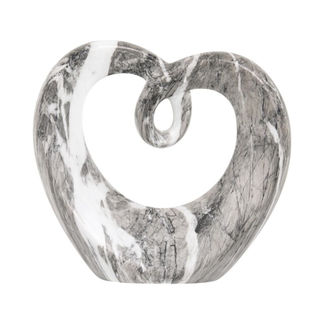 Grey Marble Heart Ornament - image 1