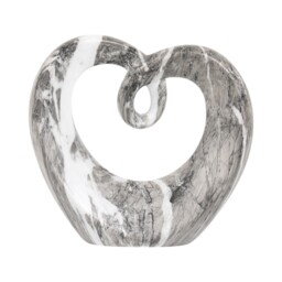 Grey Marble Heart Ornament