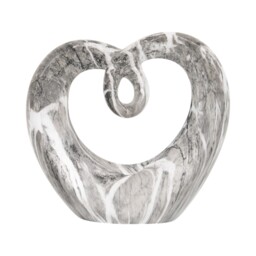 Grey Marble Heart Ornament - thumbnail 3