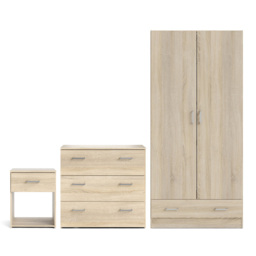 Florence Space Oak 3 Piece Bedroom Furniture Set - thumbnail 2