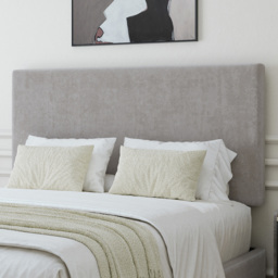 Bedmaster Seal Grey Double Naples Velvet Divan Base with Valencia Headboard - thumbnail 2