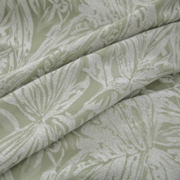 Alan Symonds Chenille Jacquard Lined Pencil Pleat Taped Top Curtains Green 117 x 183cm - thumbnail 3