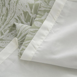 Alan Symonds Chenille Jacquard Lined Pencil Pleat Taped Top Curtains Green 117 x 183cm - thumbnail 4