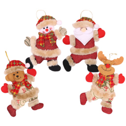 Living and Home Christmas Figurine Tree Ornament 4 Pack - thumbnail 3