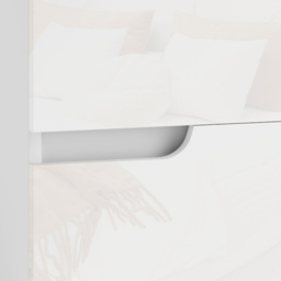 Portland 2 Drawer White Bedside Table - thumbnail 3