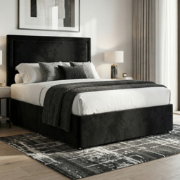DS Living Velmont Black King Size Plush Divan Bed - thumbnail 1
