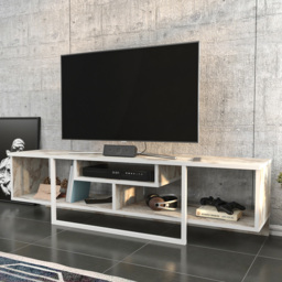 Decorotika Asal Ephesus and White 3 Shelf TV Unit - thumbnail 1