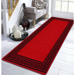 Smart Living Greekey Red and Black Gel Back Non-Slip Door Mat 40 x 60cm - thumbnail 3