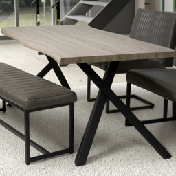 Narvik 4 Seater Medium Curved Dining Table - thumbnail 1