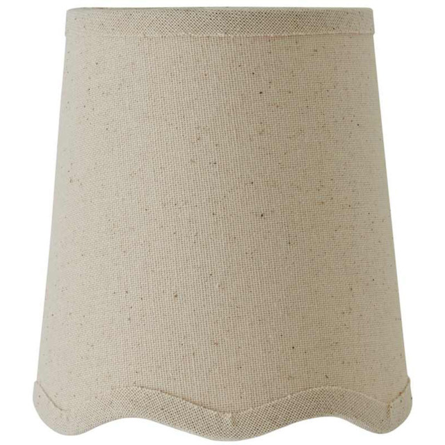 ValueLights Mabel Extra Small Scalloped Bottom Natural Linen Shade - image 1