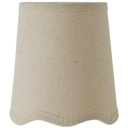 ValueLights Mabel Extra Small Scalloped Bottom Natural Linen Shade