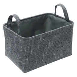 JVL Shadow Rectangular Fabric Storage Baskets with Handles 3 Pack - thumbnail 4