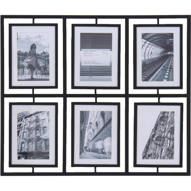 Alston Black Multi Aperture Metal Photo Frame 48 x 56.cm - image 1