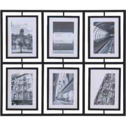 Alston Black Multi Aperture Metal Photo Frame 48 x 56.cm