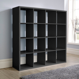 Home Source Black 16 Cube Storage Unit - thumbnail 4