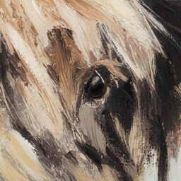 Vintage Rustic Highland Cow Canvas 80 x 80cm - thumbnail 2