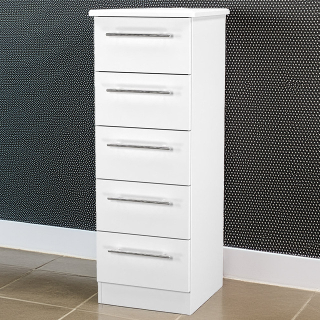 Crowndale Sherwood Porcelain Matt 5 Drawer Tall Chest of Drawers - image 1