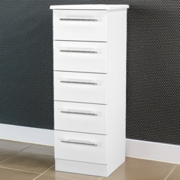 Crowndale Sherwood Porcelain Matt 5 Drawer Tall Chest of Drawers - thumbnail 1