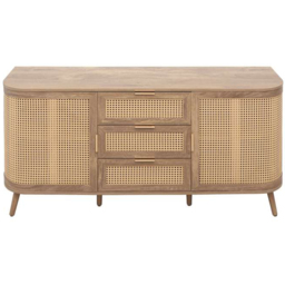 Birlea Noah 2 Door 3 Drawer Rattan Effect Sideboard - thumbnail 3