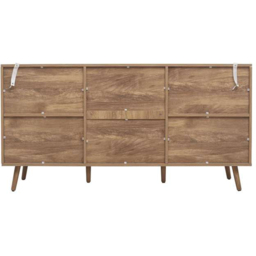Birlea Noah 2 Door 3 Drawer Rattan Effect Sideboard - thumbnail 4