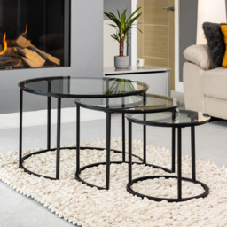 Artemis Home Orbis Glass Nest of Table Set of 3 - thumbnail 3