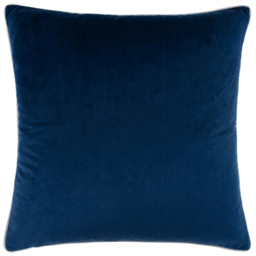 Paoletti Meridian Navy Silver Velvet Cushion - thumbnail 1