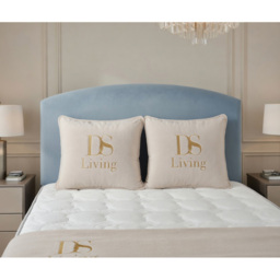 DS Living Opulence Sky Blue Super King Size Velvet Upholstered Ottoman Bed - thumbnail 3