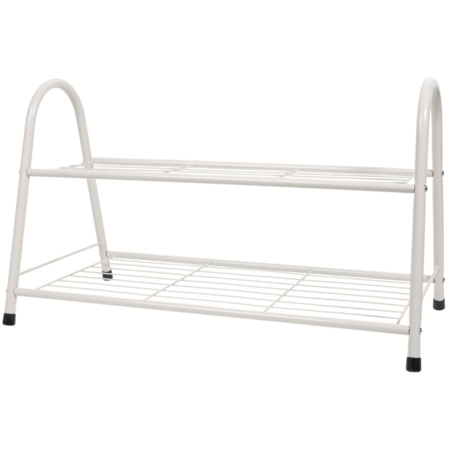 2 Tier Shoe Rack White - image 1