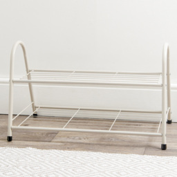 2 Tier Shoe Rack White - thumbnail 2