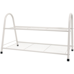 2 Tier Shoe Rack White - thumbnail 1