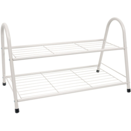 2 Tier Shoe Rack White - thumbnail 4