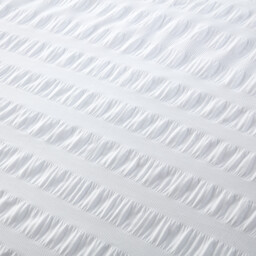Divante Seersucker Duvet Set - Silver / Superking - thumbnail 2