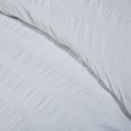Divante Seersucker Duvet Set - Silver / Superking - thumbnail 3