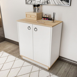 Decorotika Nuans White and Oak 2 Door Multipurpose Cabinet - thumbnail 3