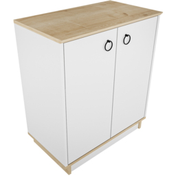 Decorotika Nuans White and Oak 2 Door Multipurpose Cabinet - thumbnail 2
