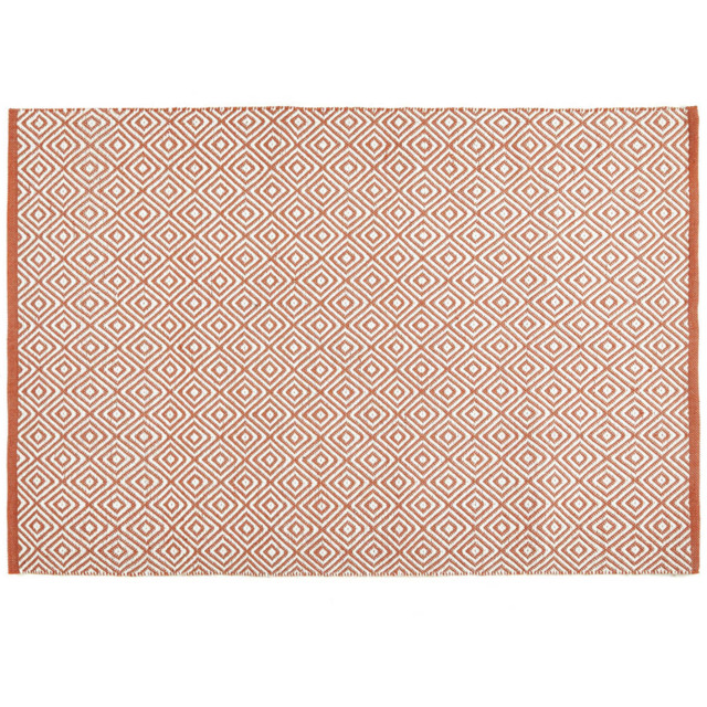 Hug Rug Rust Diamond Woven Rug 120 x 170cm - image 1