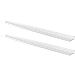 Homebase 120cm 2 Pack White Floating Photo Shelf - thumbnail 1