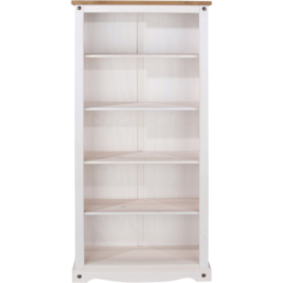 Core Products Corona 5 Shelf White Tall Bookcase - thumbnail 3