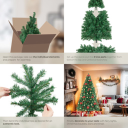 tectake Dasher Dense Needles Artificial Christmas Tree 7.5ft - thumbnail 4