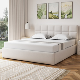 Artemis Home Richwood Super King Size Beige Linen Upholstered Ottoman Bed