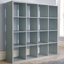 Home Source Grey 16 Cube Storage Unit - thumbnail 1