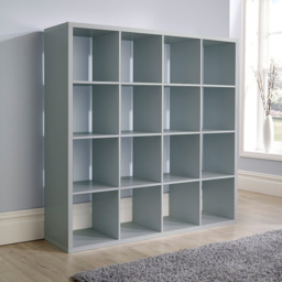 Home Source Grey 16 Cube Storage Unit - thumbnail 3