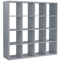 Home Source Grey 16 Cube Storage Unit - thumbnail 2