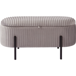 GFW Cairo Grey Small Storage Ottoman - thumbnail 2