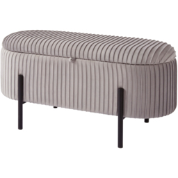 GFW Cairo Grey Small Storage Ottoman - thumbnail 3
