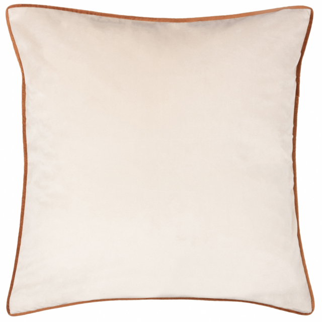 Paoletti Meridian Ecru Ginger Velvet Cushion - image 1