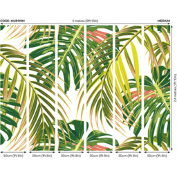 Origin Murals Graphic Flower Green Wall Mural - thumbnail 3